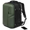 SIXRUN Zaino a Compressione Sottovuoto, 60L Grande Capacità Zaino da Viaggio Impermeabile con Pompa USB Sottovuoto Incorporata e Serratura a Combinazione (OD Verde)
