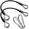 AIKESIWAY 2 Cavi di prolunga per Palestra, Accessori di Ricambio per Macchine da Palestra, Spessore 5 mm, Corda in Acciaio Resistente per Cavi di casa e Palestra (25,4 cm (2 Pezzi)