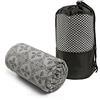 Morbuy Antiscivolo Yoga Asciugamano Extra Lunga, Morbida Microfibra Design Ingegnoso Asciugamano per Fitness Ideale per Yoga, Pilates e Allenamento (183x63cm,Grigio)