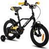 HH HILAND HILAND Hawk Bicicletta Bambino/Bambina 12 2-4 Anni, Bicicletta per Bambini con Ruote Stabilizzatrici, Freno a Mano e Freno a Pedale, Blu