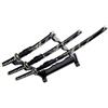 S A S Set da Tre Pezzi con Katana, WAKIZASHI E Tanto - Nero con Fodero ED ESPOSITORE, Lame Non AFFILATE (ZS574S Nero)