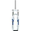 KANGXYSQ 26 Pollici MTB Forcella Ammortizzata Aerea Controllo delle Spalle 1-1/8 QR 9mm Forchette Anteriori di Bike Viaggia 100mm Controllo Manuale Freno A Disco V(White Blue)