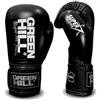 GREEN HILL SUPER STAR Guanti da Boxe Guantoni Pugilato Unisex-Adulto Pelle (Nero, 16 oz)