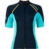 inhzoy Top Muta in Neoprene da 1,5 mm con Cerniera Donna Maglietta per Immersioni Subacquee Pesca Subacquea con Zip Frontale Giacca per Snorkeling Immersione e Surf Nero L