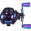 YolieraArt S2 Bobina da baitcasting, micro bobina in metallo, frizione da 10 kg, frenata magnetica a 9 velocità, rapporto di trasmissione 7,2:1 5+1BB, cuscinetti in ottone, mulinello da pesca leggero