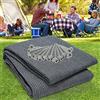 Sonnewelt Tappeto per tenda da campeggio, 300 x 400 cm, 100% HDPE, per esterni, con 13 picchetti, dotato di custodia, lavabile (grigio blu)…