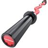 TECHNOAGE EZ Curl Bar, bilanciere olimpico da 119,4 cm, capacità di carico 226,8 kg, albero cromato nero massiccio e manicotti neri da 5,1 cm con 2 cuscinetti a sfera e 2 boccole in ottone