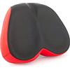 Lodoot Sella per biciclette addensata Sella per bici senza naso Sella da ciclismo oversize Comfort Traspirante Cuscino Copertura Larga Oversize