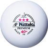 NITTAKU Premium 3 Star, Palline da Ping Pong a 3 Stelle, Colore: Bianco Unisex
