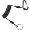OHPHCALL Cordino Protettivo Spirale in Acciaio Inox per Pesca, Corda di Sicurezza Telescopica Automatica Gancio, per Attrezzi e Accessori Pesca in Esterni