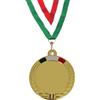 Hole Gadget Medaglia Personalizzata con Tricolore Italiano, Metallo, 50mm, Laccetto Tricolore, per Eventi Sportivi, Cerimonie e Premiazioni Calcio, Calcetto cod. 23.14.50.4GQ (10)