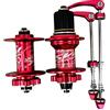 QHYRZE Mozzo Freno a Disco Bike Hub 24 28 32 Fori Sgancio Rapido Mozzi Bici for 8 9 10 11 12 velocità Anteriore E Posteriore Hub Set 9 * 100mm 9 * 135mm(Black 28H)