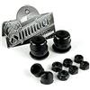 Thunder, kit con pezzi di ricambio per skateboard: boccole, rondelle, dadi dell'asse e del perno centrale (kingpin), cappucci per l'attacco asse-base, durezza 100a, colore: nero