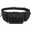 AQzxdc Marsupio tattico da uomo, multifunzionale, con fondina invisibile for pistola, for caccia, softair, tiro sportivo, borsa da petto, borsa a tracolla(Black)