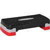 HOMCOM Stepper Fitness Casa, Step Fitness con Altezza Regolabile 10-15 cm, con Strato Antiscivolo, Pedana Step Fitness Casa per Allenamento a Palestra, 68x29cm, Nero e Rosso