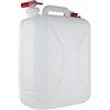 Milestone Camping Gelert - Tanica in polietilene per trasporto liquidi, con tappo, Bianco, 25 L