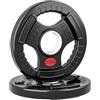SPORTNOW Set di Dischi Pesi 2x5 kg con Foro da 5 cm, Coppia di Pesi per Bilancieri con 3 Impugnature per Allenamento a Casa e Palestra, in Acciaio con Rivestimento in Plastica, Nero