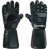 Playwell Guanti in pelle a contatto completo per arti marziali Ultimate Stick Sparring Escrima/Kali - Con, protezione avambraccio (grande)