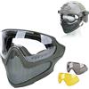ACEXIER Airsoft Paintball Caccia Dual-mode Attrezzatura tattica Aggiornamento Maglia in acciaio Mezza maschera Maschera militare Gioco di guerra Maschera protettiva