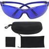 Mtlavishness Occhiali professionali Mtlavishness per la ricerca di palline da golf con lenti blu rivestite ultraviolette, montatura opaca e tessuto di vetro per la protezione degli occhi.