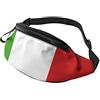 AOOEDM Marsupi Bandiera Italia Borsa da uomo con cerniera regolabile