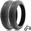 BaiWon 2 Pneumatici Fat Bike, 20/24/26x3.0/4.0, pneumatici per bicicletta da spiaggia a prova di foratura, pneumatici grassi pieghevoli antiscivolo, set di ricambio per mountain bike e neve
