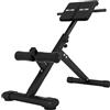 GORILLA SPORTS® Panca per Schiena e Addominali - Pieghevole, Altezza Regolabile in 5 Livelli, Multifunzione, Max. 120kg, Nero/Bianco - Sedia Romana, Iperestensione, Allenamento dei Dorsali, Palestra
