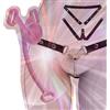 Tambaa Gabbia piatta maschile con cinturino elastico a tre vie, dispositivi negativi invertiti speciali per travestimento da uomo sissy, protezioni per rugby -ITHA05a (Rosa, Corto)