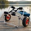 in.tec Carrello Pieghevole per Trasporto Kayak Canoa Rimorchio in Alluminio a 2 Ruote Pneumatiche Supporto e Cinghia Regolabili Carico Massimo 70 kg