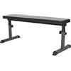 GYRONETICS® Panca Piatta - Regolabile, 112 x 46 x 44-56 cm, Carico Massimo 200 kg, Cuscino Imbottito, in Acciaio - Panca Piana per Sollevamento Pesi, Fitness, Allenamento, Palestra, Addominali, Casa