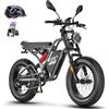 Fafrees Bici Elettrica F20 ULTRA, Fat Bike da 20 * 5,0 pollici, Batteria da 48V/25 Ah, Freni Idraulici, Mountain Bike Elettrica per Adulti Unisex, Autonomia 100 KM [Certificato L1e-B] (Nero)