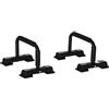 HOMCOM Set 2 Barre Parallele in Acciaio, Parallele Fitness con Impugnatura in EPE Antiscivolo, per Fitness, Casa, Ginnastica e Palestra, 36x25x20 cm, Nero