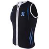 Milageto Gilet per Muta in Neoprene 3mm Zipper Muta da Sub Senza Maniche per Uomo - Nero, XXL