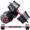 Generic Set di manubri 4 in 1, regolabili, utilizzati come bilanciere, kettlebell, supporto push-up, attrezzatura per allenamento a casa, palestra, fitness, per uomini e donne (40 kg)