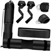 KiBcsLic 9 Pezzi Cuscinetto per Bilanciere Set Fitness con Imbottitura Protettiva Fascia Elastica Cinghie per Caviglie E Sollevamento Portatile Adatto per, Nero