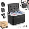 10L0L Ghiaccio per golf cart con 2 diversi kit di staffe di montaggio, adatto per auto da club, EZGO, Yamaha, maniglia portatile, mantiene fresco per 48 ore, nero e bianco
