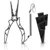 Gomexus EXOSKELETON - Pinze da pesca da 17,8 cm e placcatura in titanio, resistente all'acqua salata, taglia lenza, rimozione amo, pinze ad anello diviso in acciaio inox con lama in carburo -