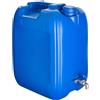 pokm toolsmarket - Tanica per acqua con rubinetto, 20 litri, tanica per acqua potabile con rubinetto zincato, serbatoio dell'acqua senza BPA, serbatoio dell'acqua con tappo a vite DIN51 - colore blu