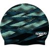 Speedo CUFFIA NUOTO SPEEDO PISCINA IN SILICONE DIGITAL PRINTED CAP NERO VERDE