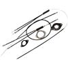 blloocod Set Cavi Freno Universale BMX Gyro Kit Completo Anteriore e Posteriore, Filo Acciaio Inox, Guaina PVC, Terminali Lega per Mini Bike e Kart