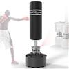 Physionics® Sacco da Boxe da Terra - Professionale, 175 cm, Autoportante, Base con Acqua/Sabbia, Resistente, Nero - Punching Ball Boxe Adulti, Pungiball Boxe, Pugilato, Boxing Bag