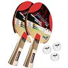 Palm Racchette da Ping Pong Set Racchette Ping Pong 2 Racchette Ping Pong con 3 Palline Incluse e Borsa Portatile