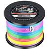 Amur Leopard Linea di Pesca in PE a 4 Fili 1000m Treccia da Pesca ad Alte Prestazioni Lenza da Pesca per Acqua Salata y Dolce, Multicolore, 3.0#/0.28mm/18.2kg