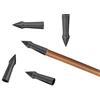 ZSHJGJR ZSHJG 12pcs Tiro con L'Arco Metallo Punte di Freccia Broadhead Punte della Freccia Arrow Point per ID 7mm Frecce in Legno di bambù (65grain)