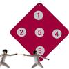 Qkbuza Target muro di scherma, pratica bersaglio di scherma | Pratica di scherma montata a parete BIRIRIO,Strumento ausiliario domestico, giochi di attrezzature con cinque tori per gli occhi per