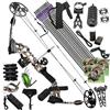 HNZMDY Set arco compound pronto per la caccia - Potenza di trazione 20-70 libbre, lunghezza di trazione 24"-30", velocità 320 fps, completo di tutti gli accessori per la caccia e il tiro al bersaglio