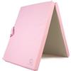 Jeflex - Tappeto pieghevole morbido rosa e beige 1 volta pieghevole - 200 x 70 x 8 cm - Realizzato in Germania/Tappeto per ginnastica portatile/Tappeto fitness salvaspazio e tappetino da gioco per