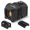 FOCUHUNTER Optics 1x19mm Multi-Reticolo Precision Red Circle Dot Compatibile con Adattatore ACRO, Mirino a Punto Rosso Shake Awake da 3 MOA con 2 Supporti per Guida Picatinny, Mirino Antiurto