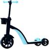 HYGGCY 3 in 1 Bambino Scooter, Ragazze Bambine 3 Calcio Rotella Scooter, Altezza Regolabile Extra Largo PU Lampeggiante Ruote Scooter per Bambini da 2 a 8 Anni,Blu