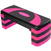 MAXSTRENGTH Step per aerobica - Stepper regolabile | 3x - 5x Livelli di altezza 10, 15, 20, 25 e 30 cm | Step non scivolosi per esercizi cardio (Rosa, 5 livelli)